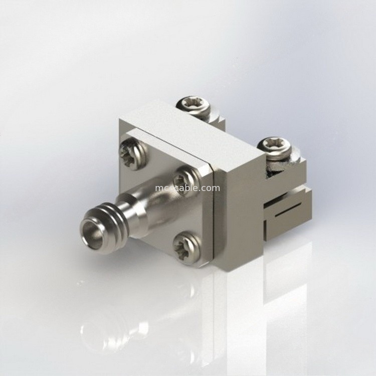 2.4-KHD RF Koaksiyel Kablo Konnektörleri DC-50G Flanş Düz PCB 50 Ohm