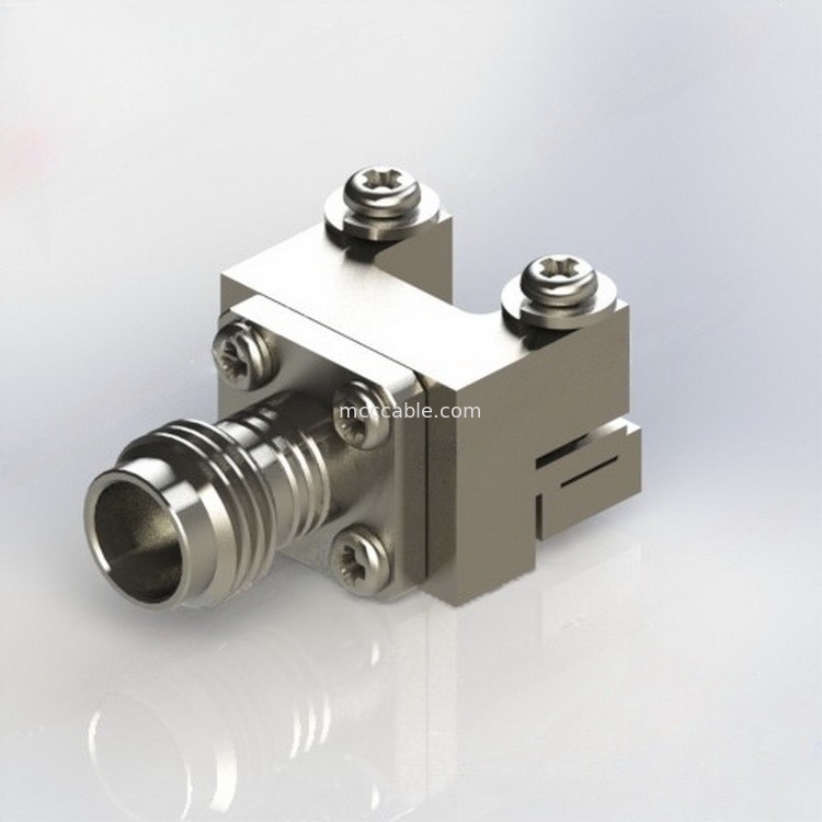 2.4-KHD RF Koaksiyel Kablo Konnektörleri DC-50G Flanş Düz PCB 50 Ohm