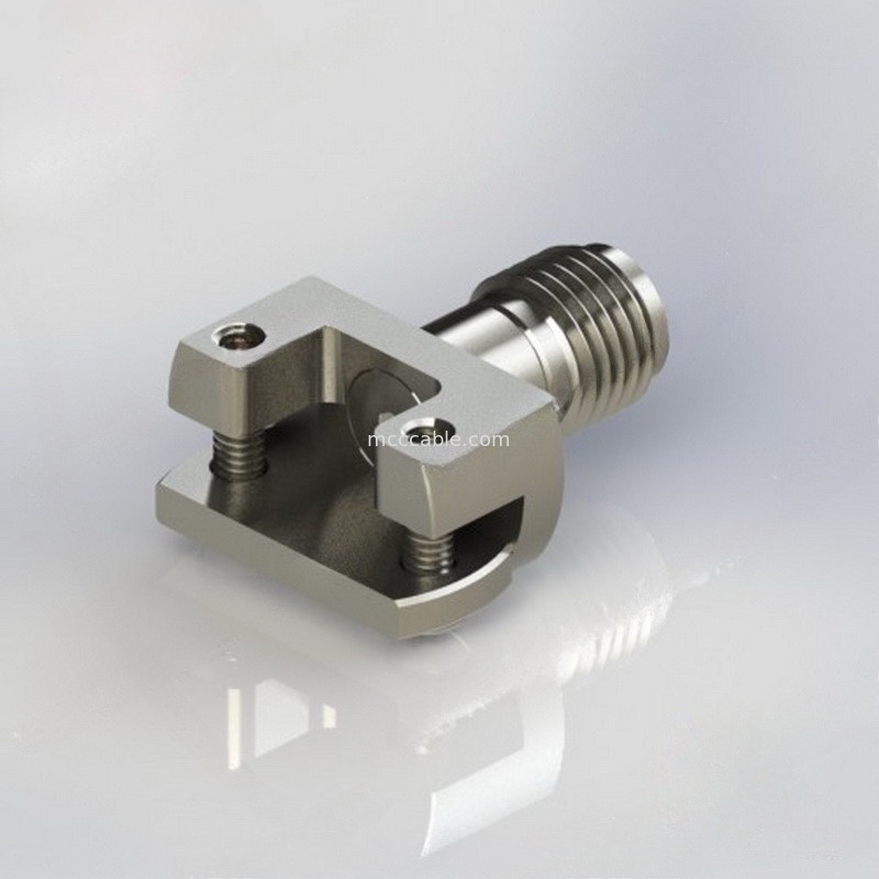 2.4-KHD RF Koaksiyel Kablo Konnektörleri DC-50G Flanş Düz PCB 50 Ohm