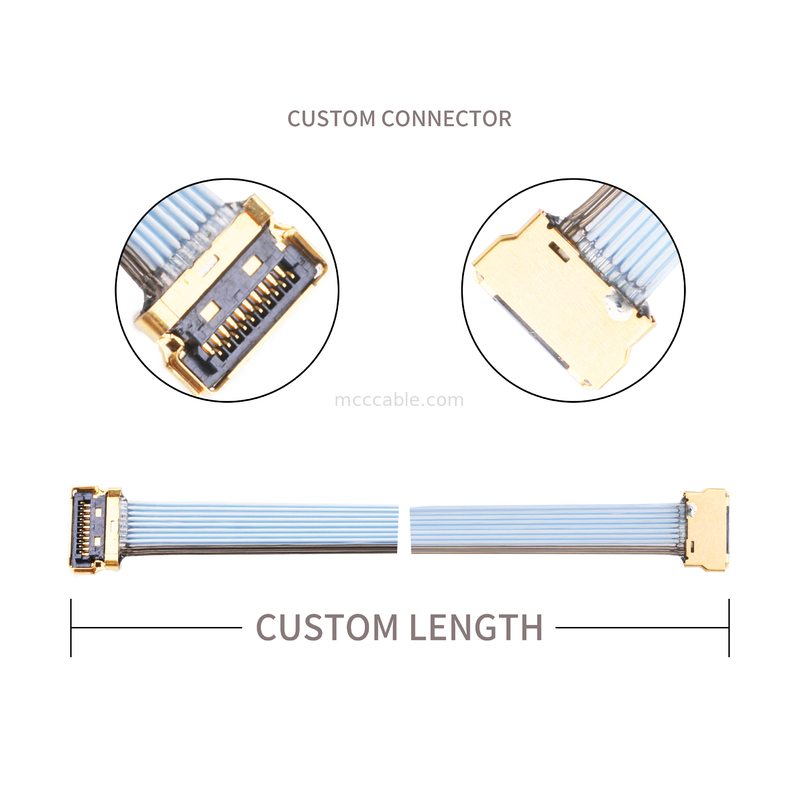 LVDS Kablo 10P 0.35mm Pitch 20857-010T-01 Kablo BÜTÜMÜ SİLGİ PLOG için mikro koaksi kablo