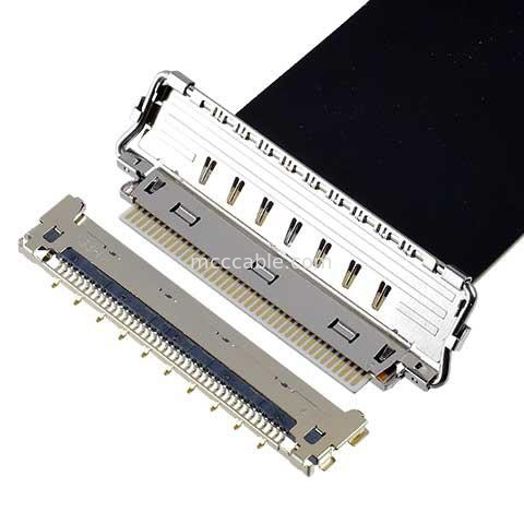 20856-030T-01 0.4mm Pitch 30P Mikro Koaksiyel Kablo Montaj Kablo Çiftleşme Yönü Horizontal
