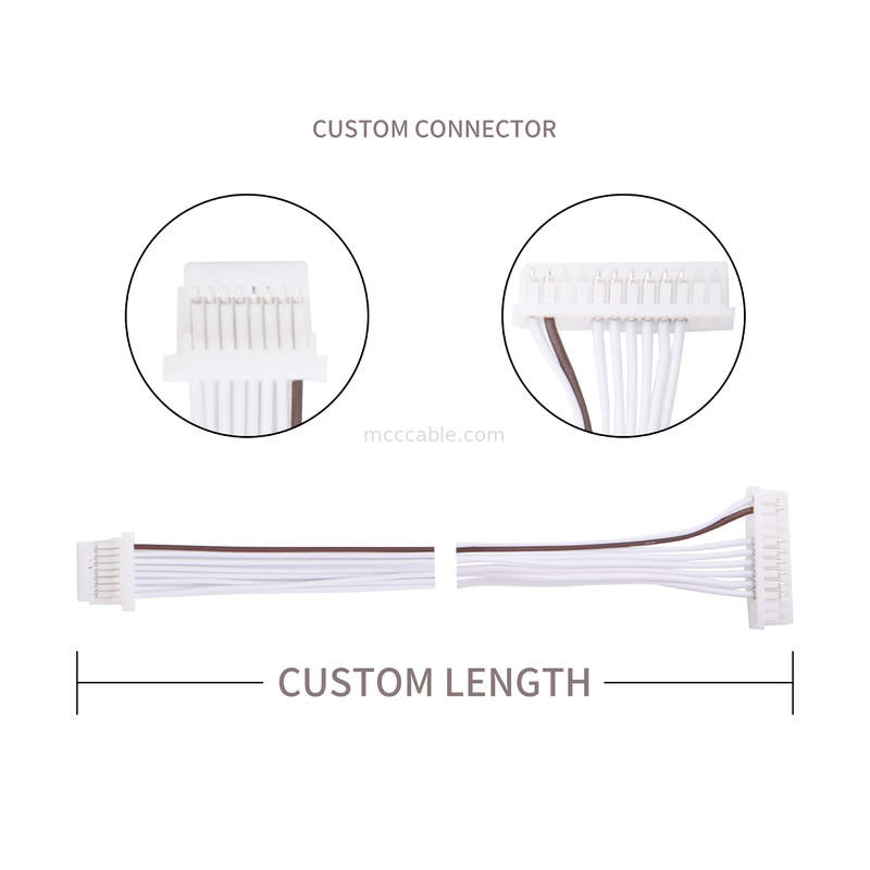 0.80mm 8 PIN PVC LVDS Kablo Tertibatı Kablo Demeti JST SHR-08V-S-B