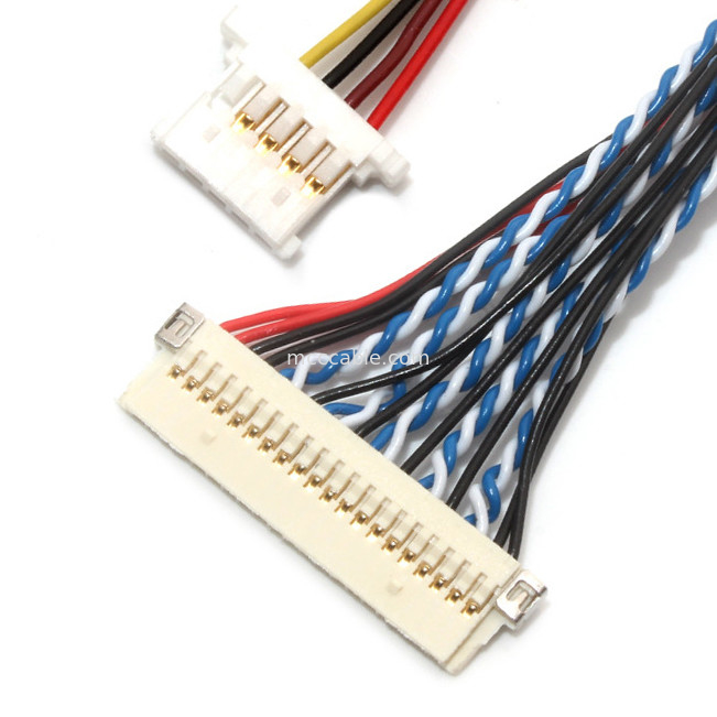 30 Pin LVDS Kablo Tertibatı 1.0mm 1.25mm Kontak Aralığı Df19 - Df14