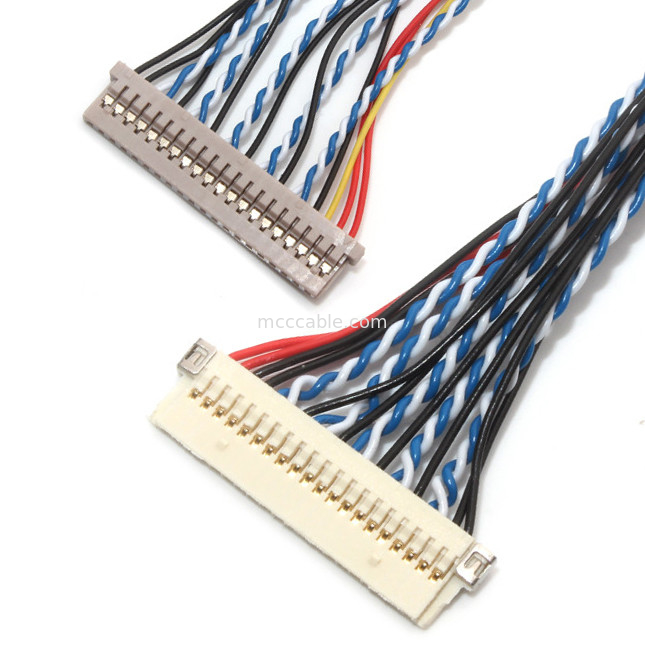 30 Pin LVDS Kablo Tertibatı 1.0mm 1.25mm Kontak Aralığı Df19 - Df14