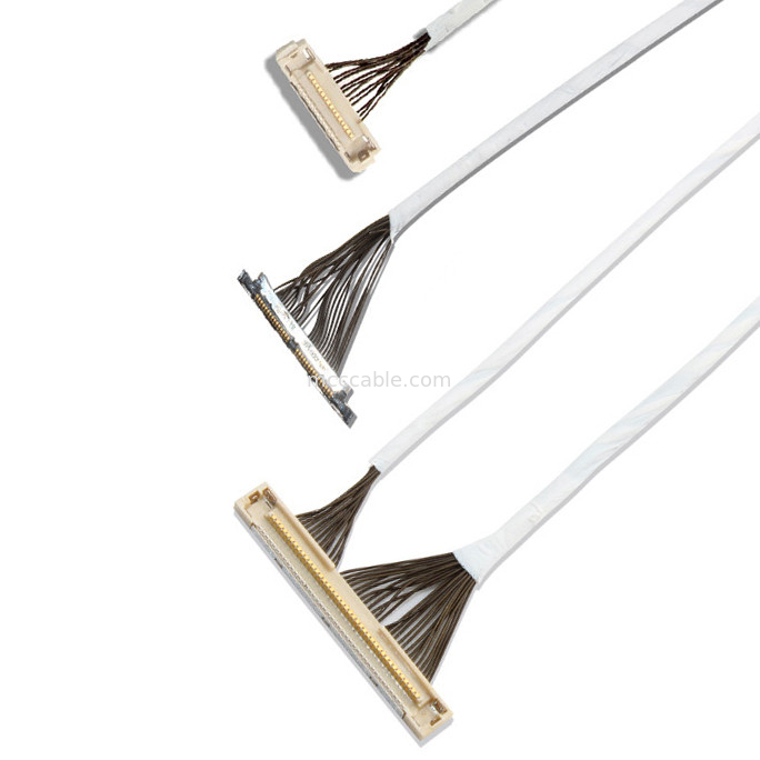 46 AWG 42 AWG Mikro Koaksiyel Kablo DF36 40P 0.4SD 150MM Uzunluk lvds ekran konnektörü