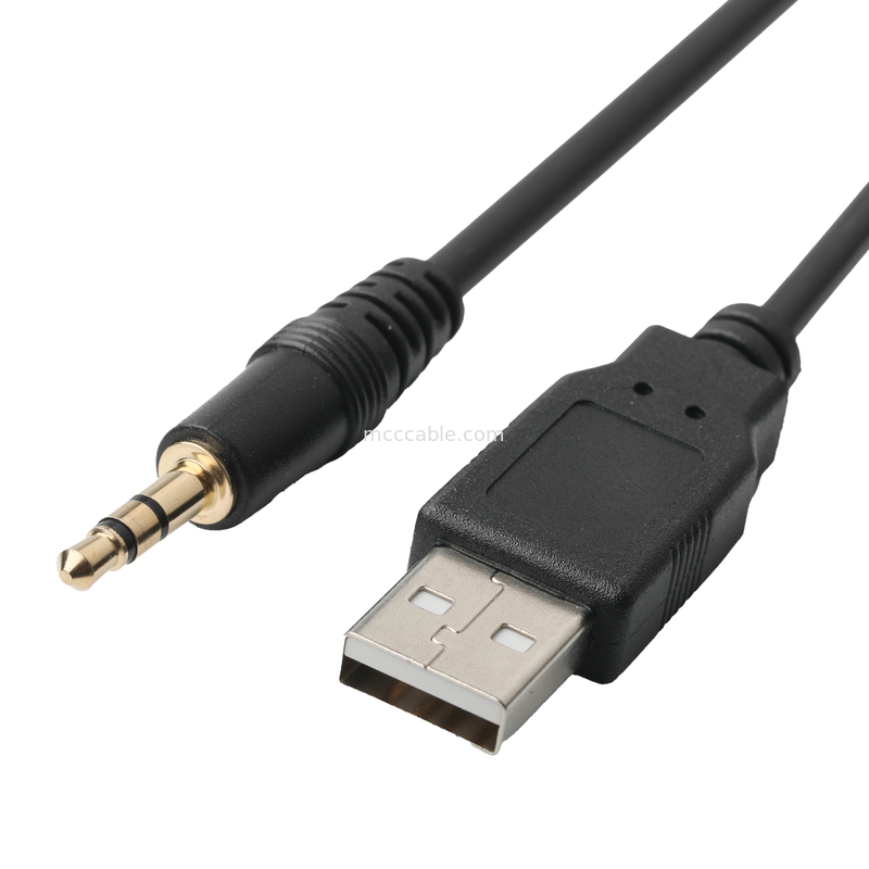 ISOBUS AUX erkek Uzatma Kablosu Jack 3.5mm Stereo O Jack USB Soket Kablosu