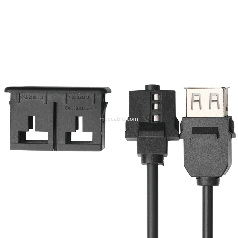 ISOBUS AUX erkek Uzatma Kablosu Jack 3.5mm Stereo O Jack USB Soket Kablosu