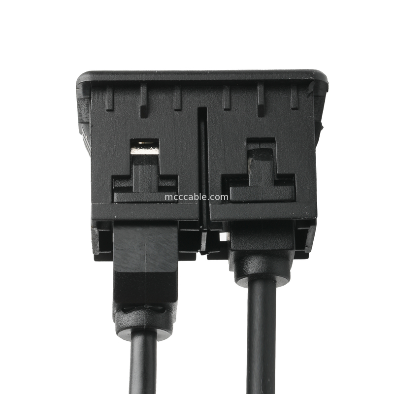 ISOBUS AUX erkek Uzatma Kablosu Jack 3.5mm Stereo O Jack USB Soket Kablosu