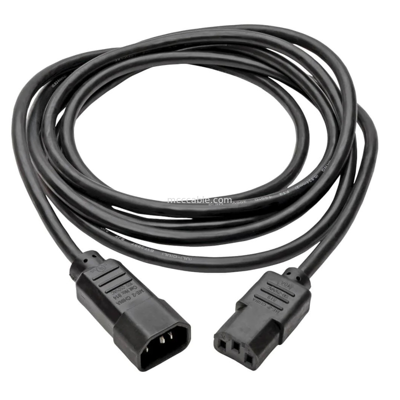 C13'den C14'e 10a 250v güç kablosu 18 Awg C13 çıkışı olan C14 eşleşmeleri