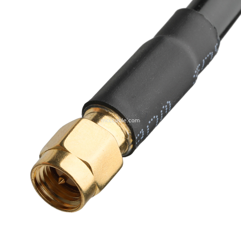 RF Bağlayıcısı Lmr-240 Düşük Kayıplı RF Kablosu Siyah Sma Erkek Düz Plug To N Erkek Plug Sağ Köşeli Plug