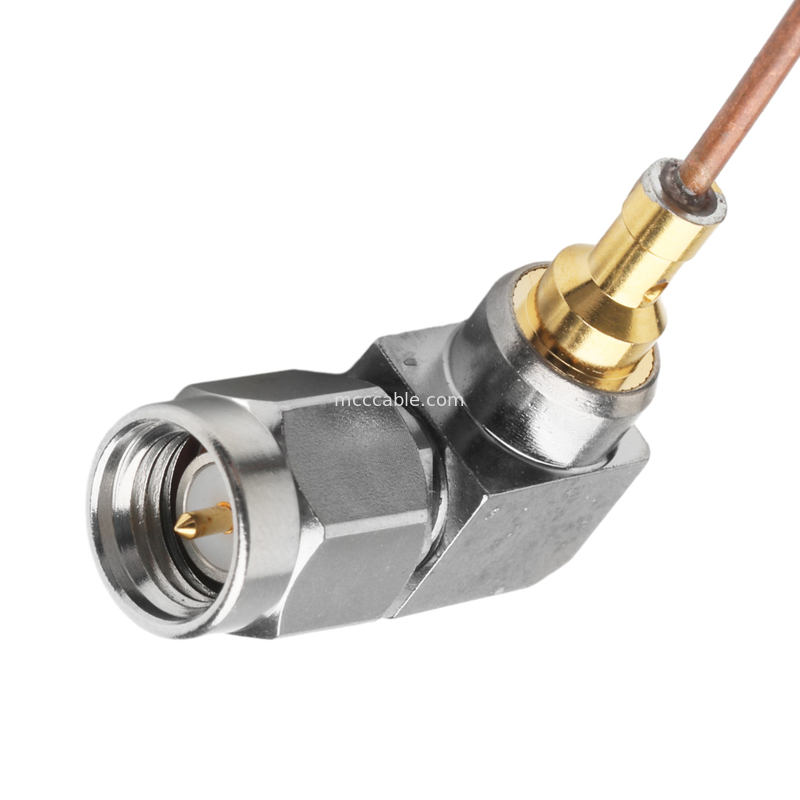 Vita 67 Smpm Düz Yarım Sert Koaksiyel Kablo Jack To Ra Sma Plug Sağ Köşeli Plug Bağlayıcısı Sro47