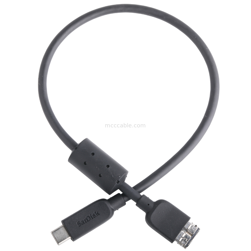 Rohs Harici Sabit Disk Kablosu USB-C To Micro USB 3.1 Gen 2 10 Gbps Uzunluk Özelleştir