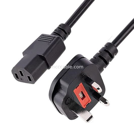 Bs 1363 - C13 Su ısıtıcısı için elektrikli güç kablosu