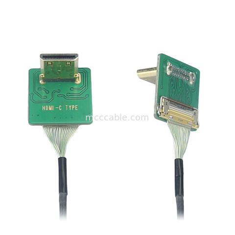 Mini Hdmi Elbow Head Hd Kablo Adaptörü mini Hdmi-C2 To 20525-020E-02 To Board Side Connector pitch 0.4mm