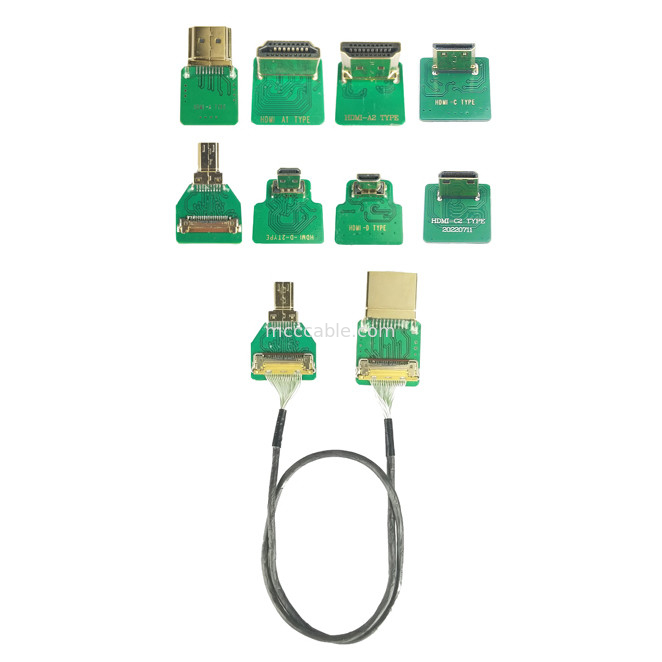 Mini Hdmi Elbow Head Hd Kablo Adaptörü mini Hdmi-C2 To 20525-020E-02 To Board Side Connector pitch 0.4mm