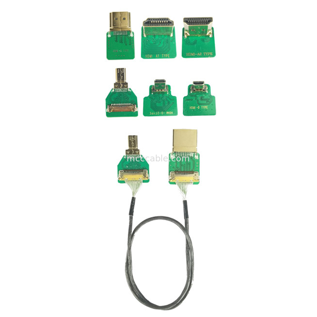 Bağlantı Adaptörleri 20525-020E-02 Tipi Hdmi Kablo Adaptörü Hdmi Düz Baş Hdmi-A pitch 0.4mm