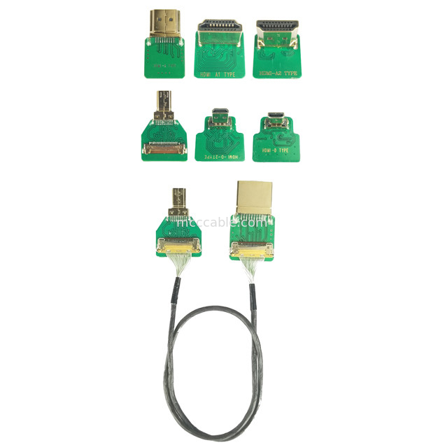 MIPI Bağlantı Adaptörleri ROHS HDMI-D Adaptörü Micro Elbow Head HDMI-D To 20454-220-02 20455 20453