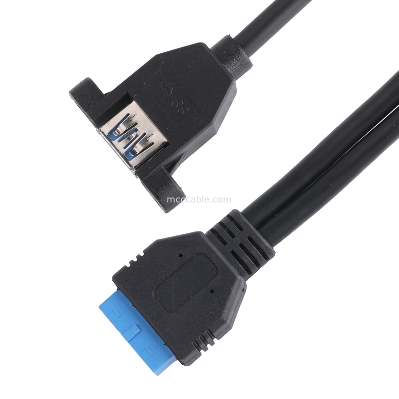USB 3.0 Ön Panel Ana tahtası 19/20 Pin Kablo USB Kadın Splitter Adaptör Uzantı Bağlantısı