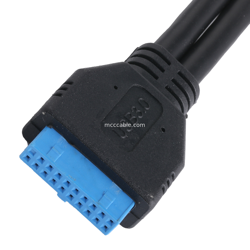 USB 3.0 Ön Panel Ana tahtası 19/20 Pin Kablo USB Kadın Splitter Adaptör Uzantı Bağlantısı