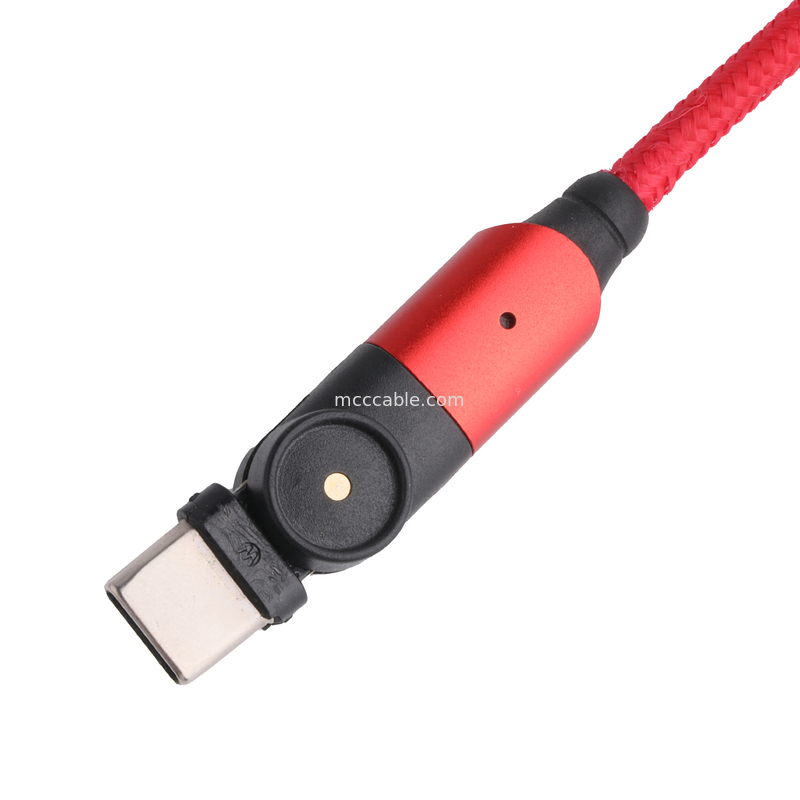180 derece dönüş USB 3.0 Tip A'dan Tip C'ye 1.5m Alüminyum Kablo Şarj
