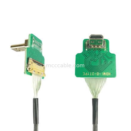 Mikro HDMI Düz Başlık 20454-220-02 20455 20453 Mikro HDMI-D-2 'e OEM / ODM