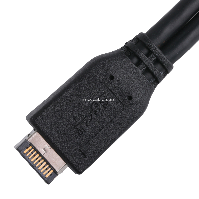 Bilgisayar Ana tahtası Güç Kablosu USB 3.1 Tip-E Erkeğe IDC20P Erkeğe Adaptör Kablosu 20 Pin Uzantı Kablosu