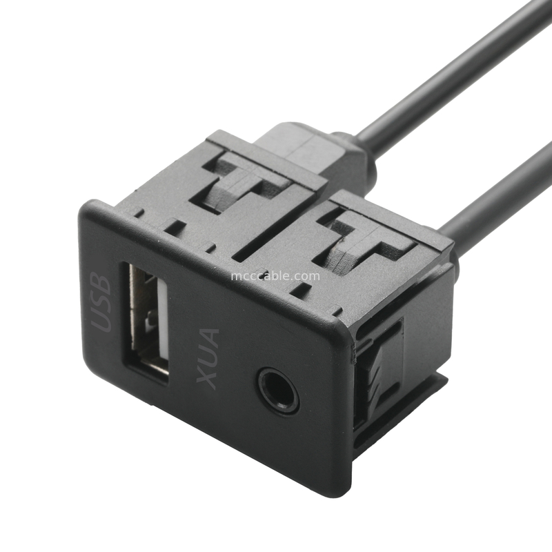 ISOBUS AUX erkek Uzatma Kablosu Jack 3.5mm Stereo O Jack USB Soket Kablosu