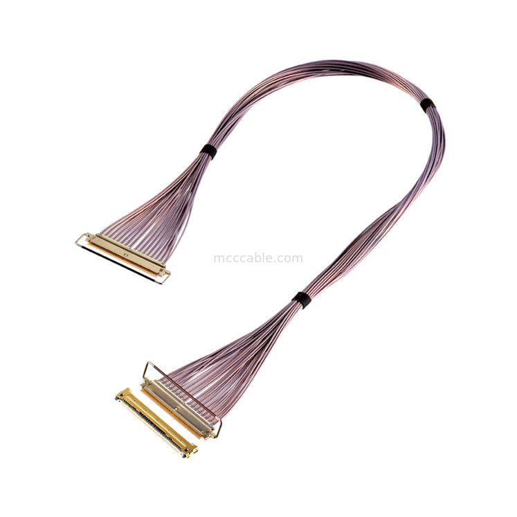 64 Gbps PAM4 81863-100B-01 50P 0.4mm Pitch Yatay Çiftleme Tipi Mikro Koaksiyel Kablo Montajı OEM/ODM