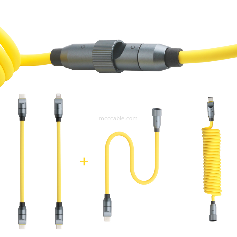 Mikro Koaksiyel USB 4.0 yıldırım 4 kablosu 240W şarj ve yıldırım gibi hızlı 40Gbps veri aktarımı ile