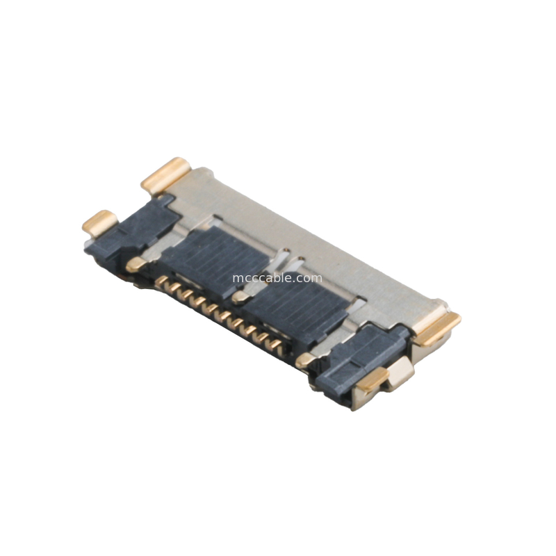 20633 Serisi 20Gbps/ Lane 20525-210E-02 Mikro Koaksiyel Bağlantı 0.4mm Pitch Plate Son Koltuklar