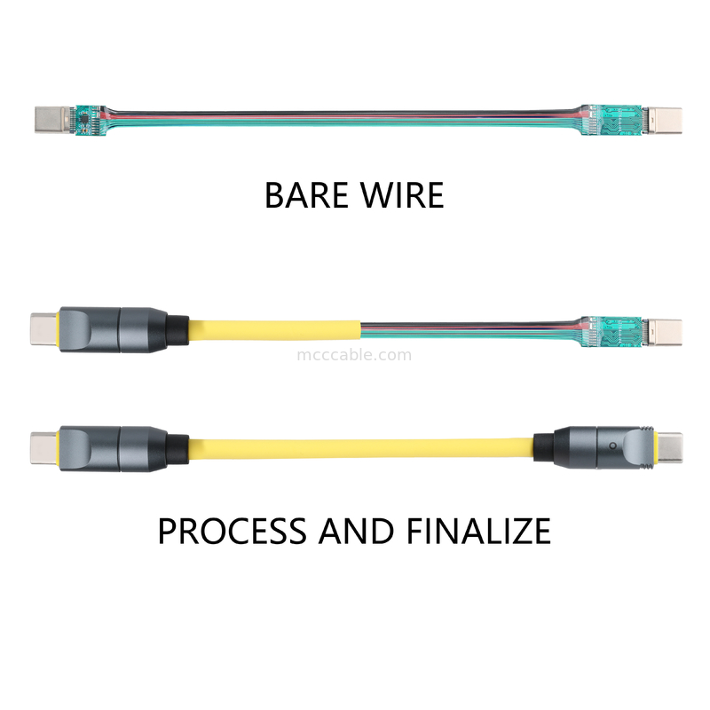 Mikro Koaksiyel USB 4.0 yıldırım 4 kablosu 240W şarj ve yıldırım gibi hızlı 40Gbps veri aktarımı ile