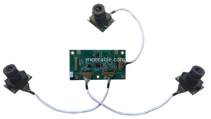 Micro Coax LI-JXAV-MIPI-ADPT-4CAM kamera kartı ve tasarım kamera bağlantısı FAW-1233-02 kablosu OEM/ODM