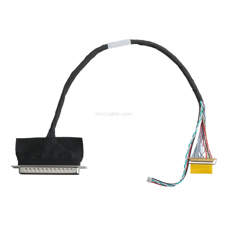 LVDS Kablo Montajı D-SUB Erkeğe Molex 51021-0400 Ve 20453-240T-01 Tel Bağlantısı OEM/ODM