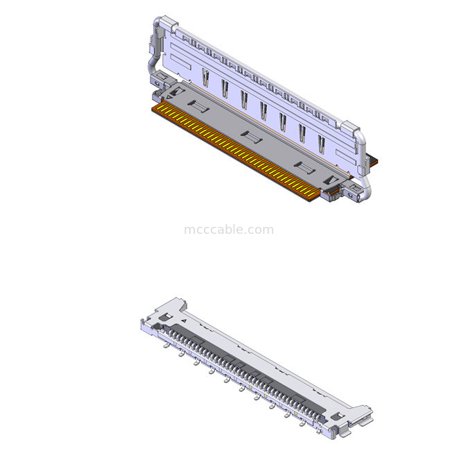 40P Otomobil Koaksiyel Kablo Bağlantıları 20858-040T-01 40Pin Çiftleme Yönü Horizontal