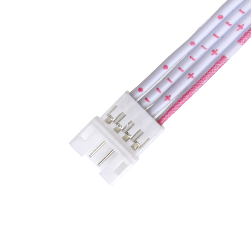 Elektronik mühendislik ses projeleri için 4 pinli erkek-kadın düz esnek kurdele kablosu LHE bağlantısı