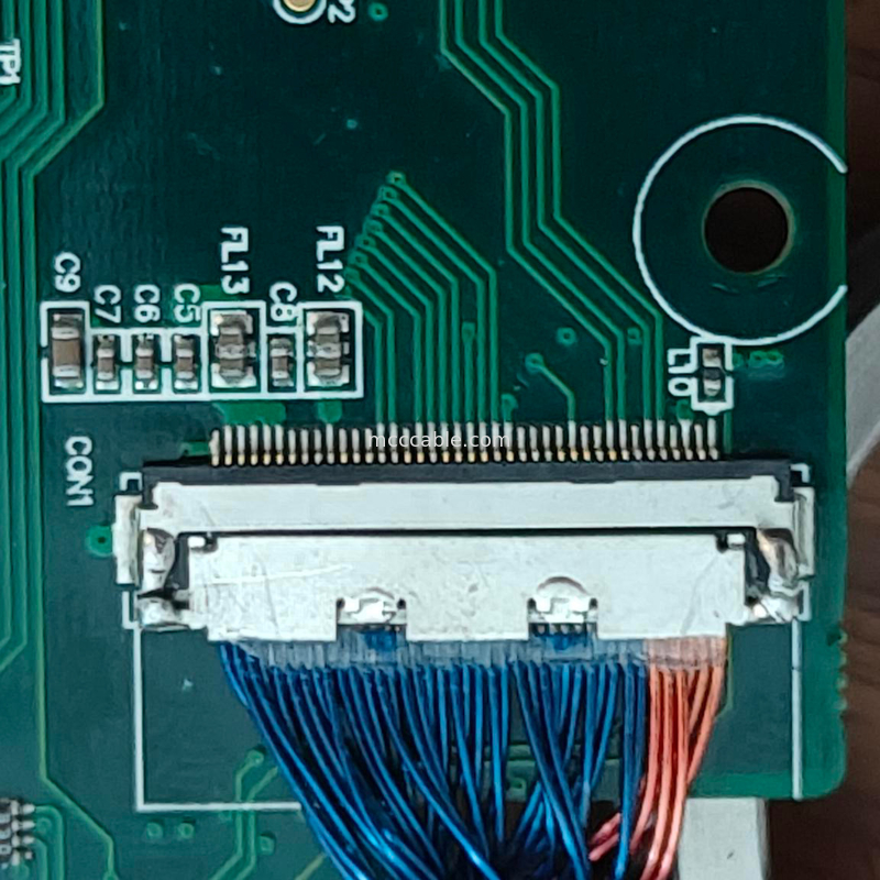 Özel Uzunluk LVDS Mikro Koaksiyel Kablo 0.4mm 20453z-030 SD'ye 20347 Mekanik Kilitli
