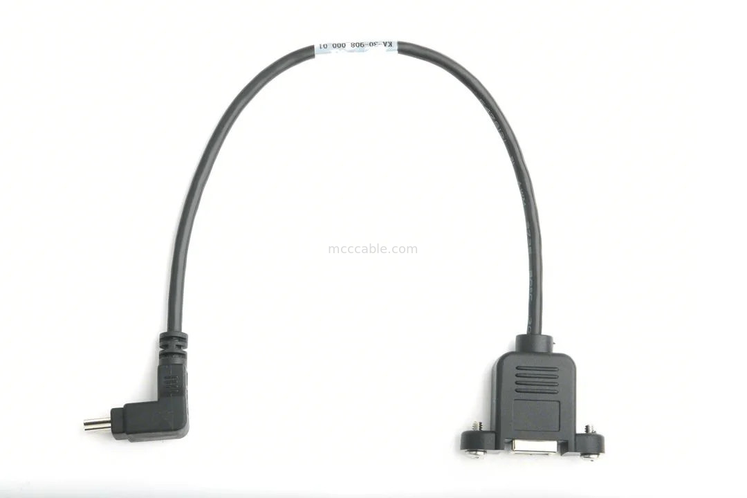 Montajlanabilir USB PORT TYPE B Kadın panel montaj adaptörü USB MINI-B Erkek üst açı WTH kalıplama
