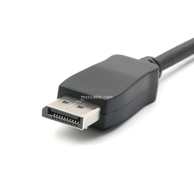 20-Pin DisplayPort Erkekten Dişiye Kablo, Korumalı 6.0mm OD, 100Ω Empedans