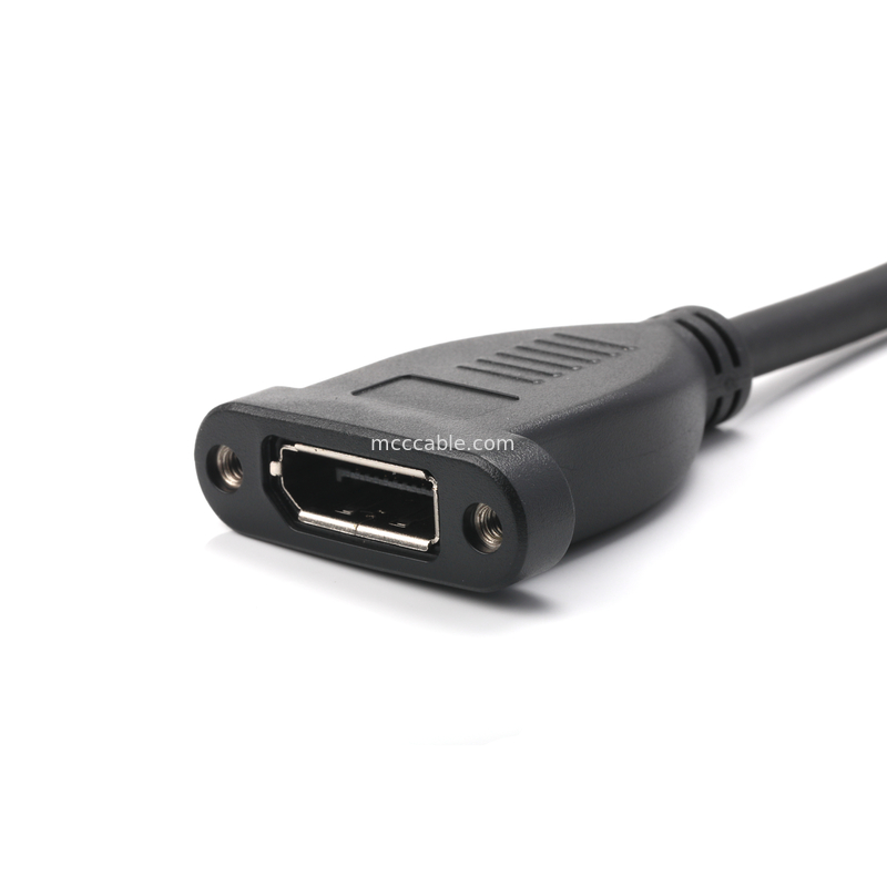 20-Pin DisplayPort Erkekten Dişiye Kablo, Korumalı 6.0mm OD, 100Ω Empedans