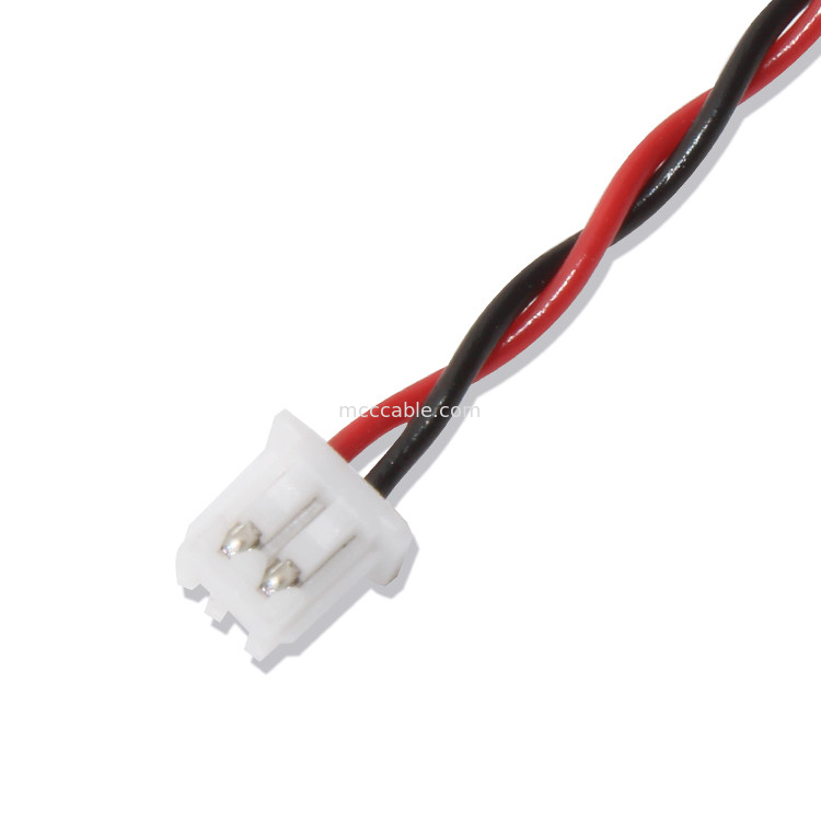 JST Kablo Demeti XHP-2 Konektör kablosu 22AWG UL1007 Siyah Kırmızı 2P Yapıştırılmış Kablo