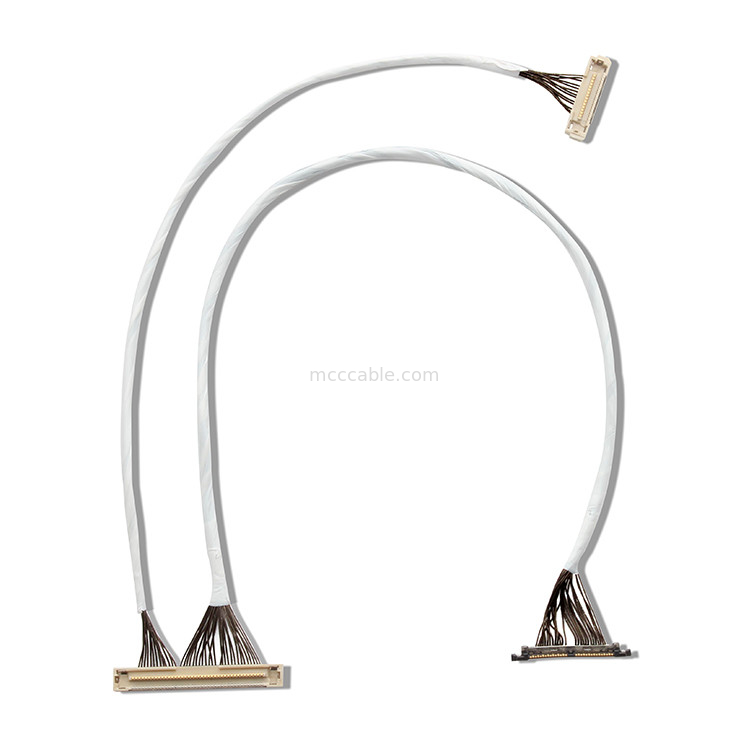 46 AWG 42 AWG Mikro Koaksiyel Kablo DF36 40P 0.4SD 150MM Uzunluk lvds ekran konnektörü