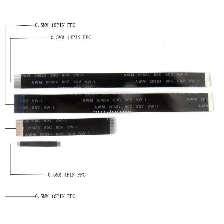 4 Pin FFC FPC Kablosu, Yazıcı lvds ekran konektörü için OEM FFC Şerit Kablo