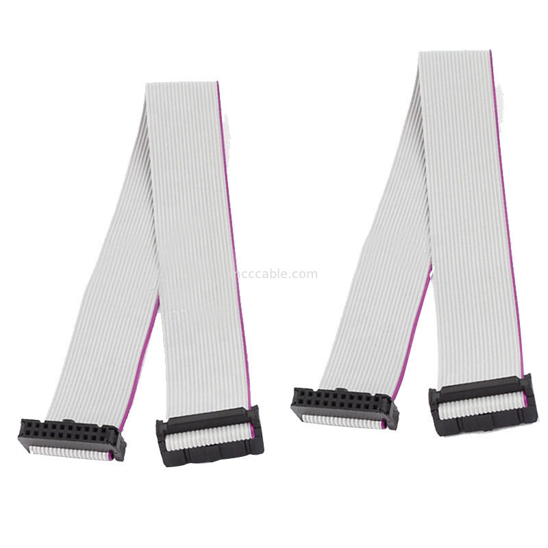 2,54 mm aralıklı Düz ​​Esnek Şerit Kablo, 10 Pin IDC Kablosu 60mm Uzunluk