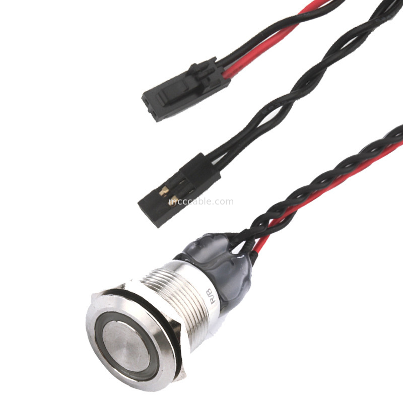 Bulgin Mpi002 28 D4 Kırmızı Mavi Led Güç Anahtarı kablosu Rl To Molex 50579402
