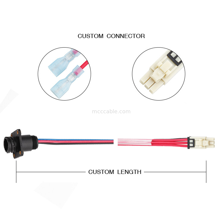 6 Pinli 100mm Uzunluk Kablo Demeti Grubu Molex 1722582106 - 4 Pinli TE 208130-1