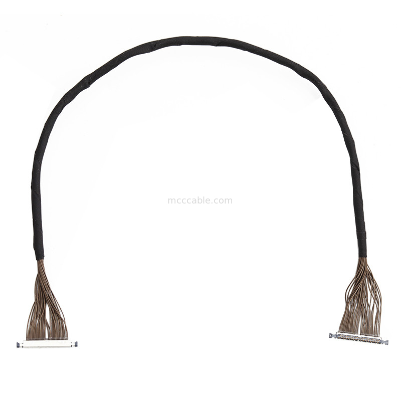 32 Pin Mikro Koaksiyel Kablo 0.3mm Pitch 20496-032T-40 Drone için Lvds Kablo 32P konektör