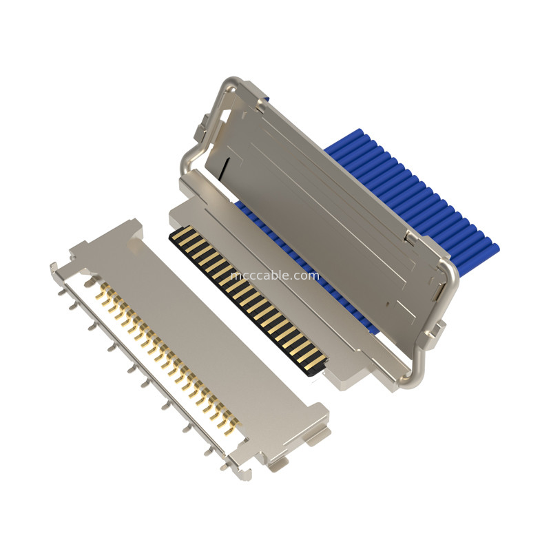 20846-020T-01 0.5mm pitch Yatay çiftleşme tipi mikro-koaksiyel konektör