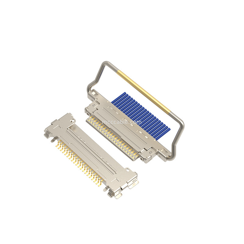 Mikro Koaksiyel Kablo 20846-040T-01 Tam olarak mekanik kilitli lvds 40 pinli bağlantı kablosu ile korunmuş