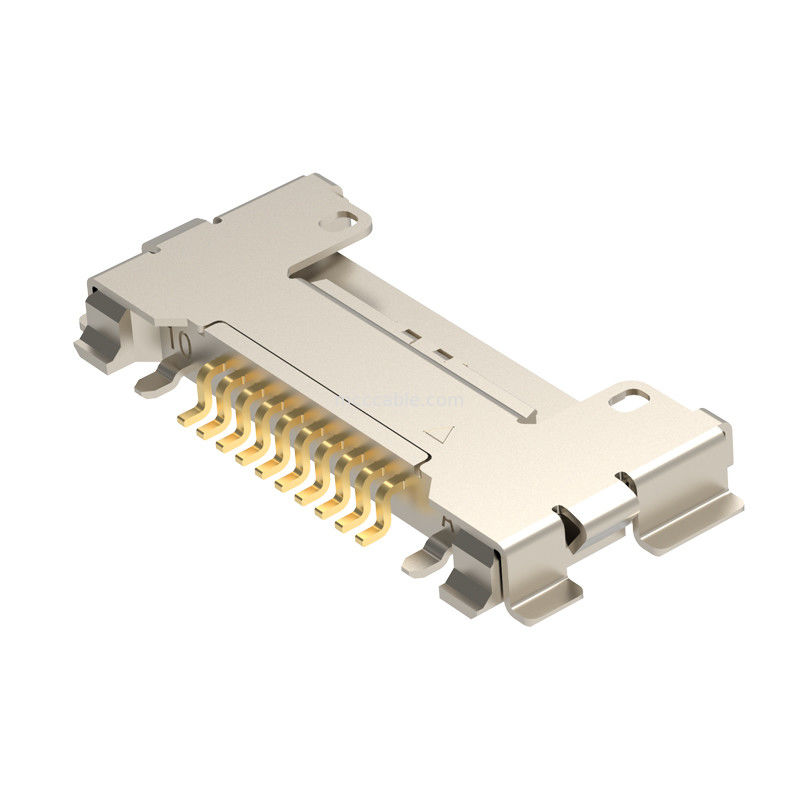 10p 20633-310T-01S Mikro Koaksiyel Kablo Montajı İçin Mekanik Kilitli Mikro Koaksiyel Bağlayıcı