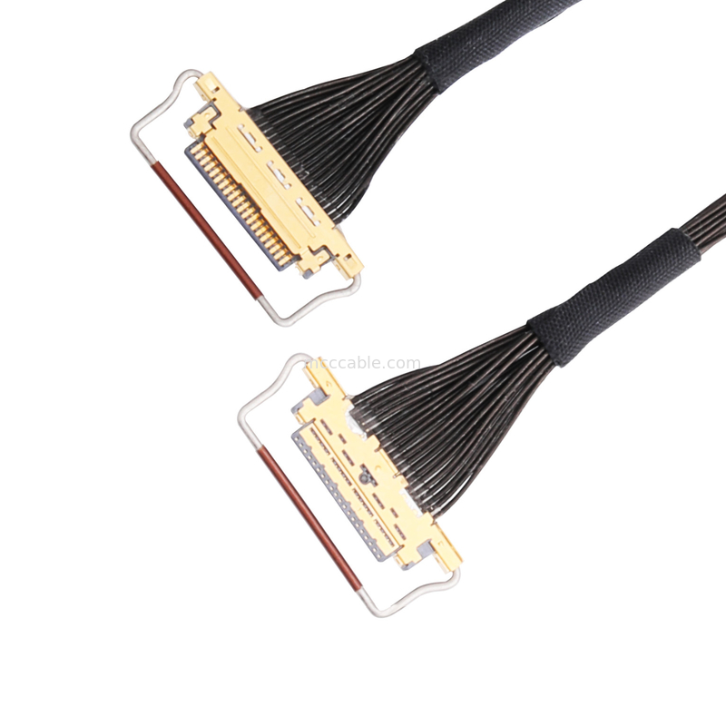 Oem Lvds Kablo Düzeneği 0,5 mm Pitch 20453-220t-03 Yatay çiftleşme tipi mikro koaksiyel konektör